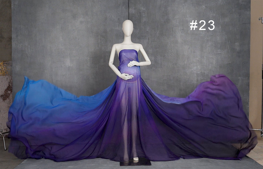 Chiffon with Graphics (5 yards) - 10 Piece Bundle Set