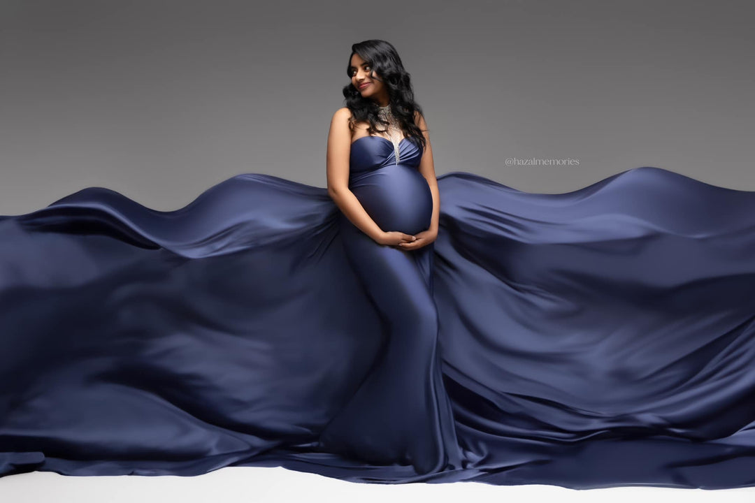 4 Piece Bundle - Satin Chiffon Fabric with 2 Boob Wrap & Belt