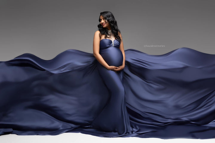 4 Piece Bundle - Satin Chiffon Fabric with 2 Boob Wrap & Belt