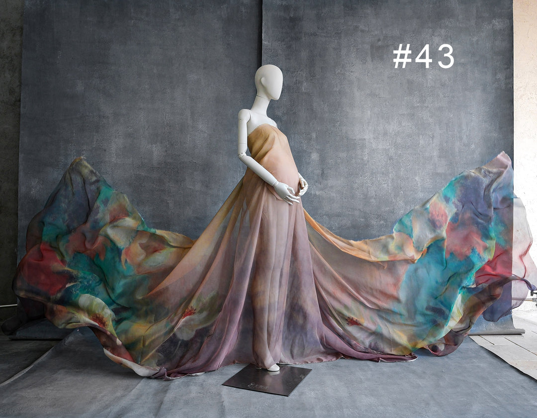 Chiffon with Graphics (5 yards) - 10 Piece Bundle Set