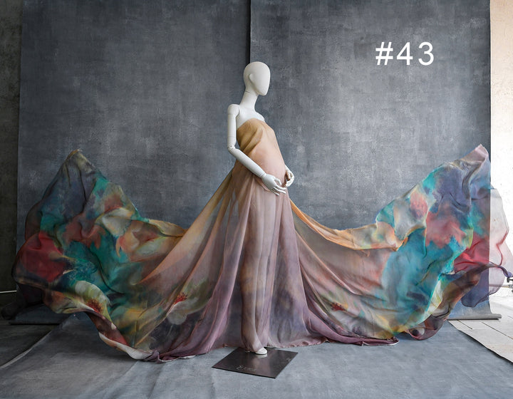 Chiffon with Graphics (5 yards) - 10 Piece Bundle Set