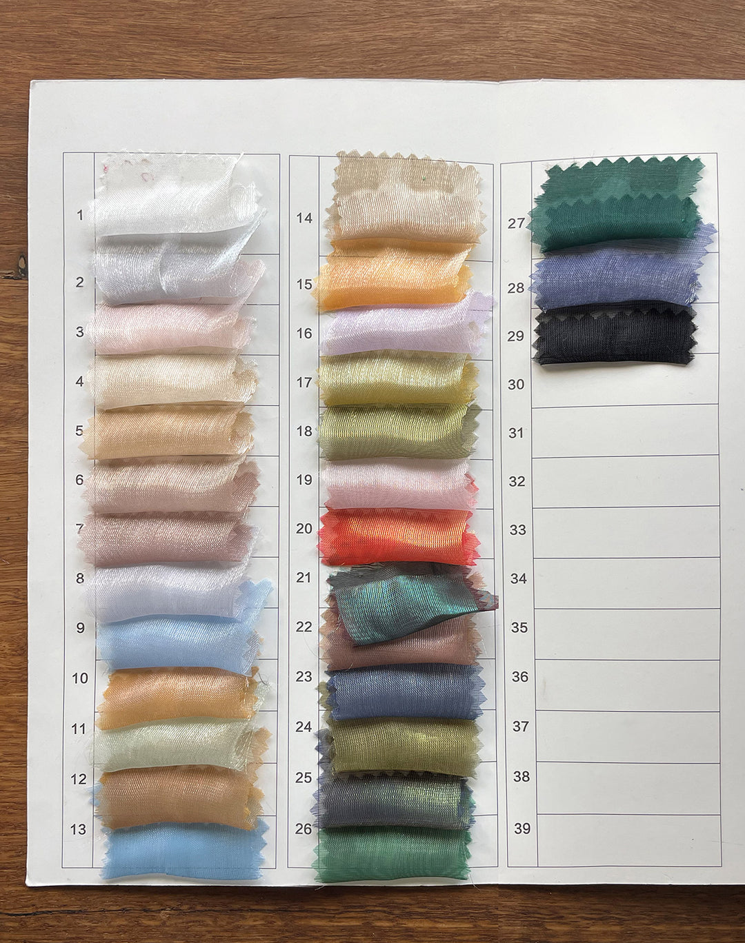 Aura Organza Set- Shiny Organza 5 yards