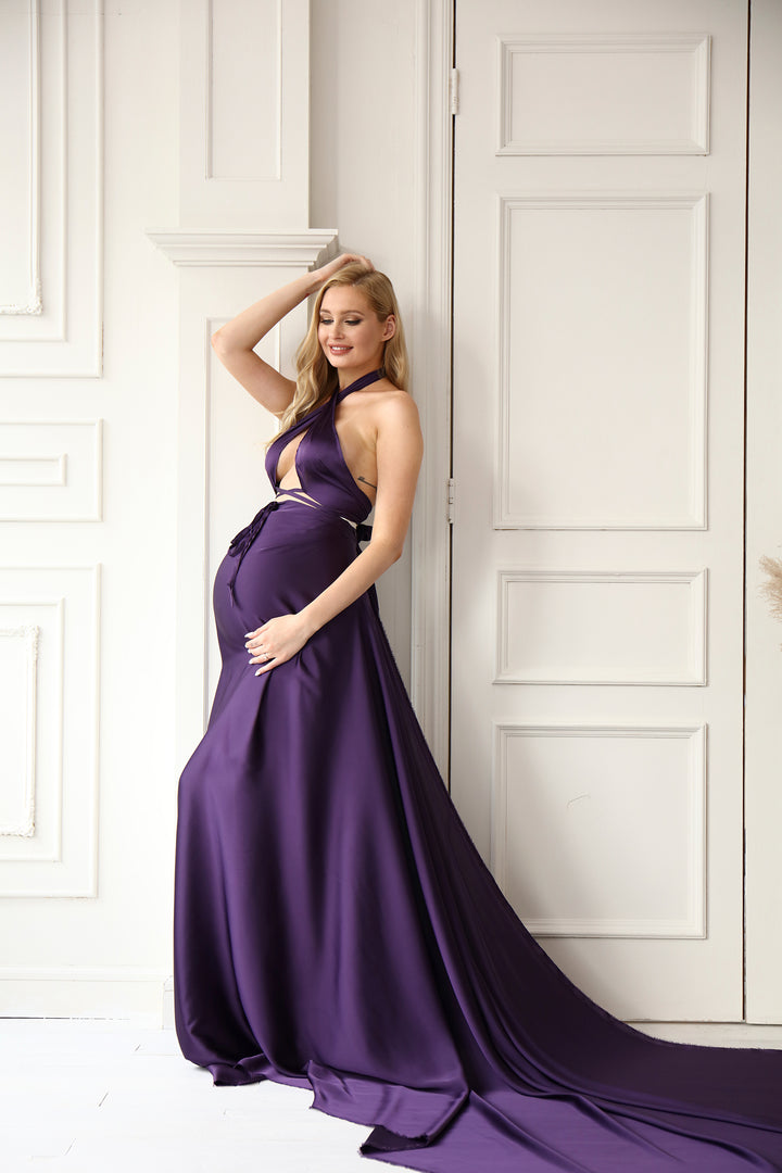 4 Piece Bundle - Satin Chiffon Fabric with 2 Boob Wrap & Belt