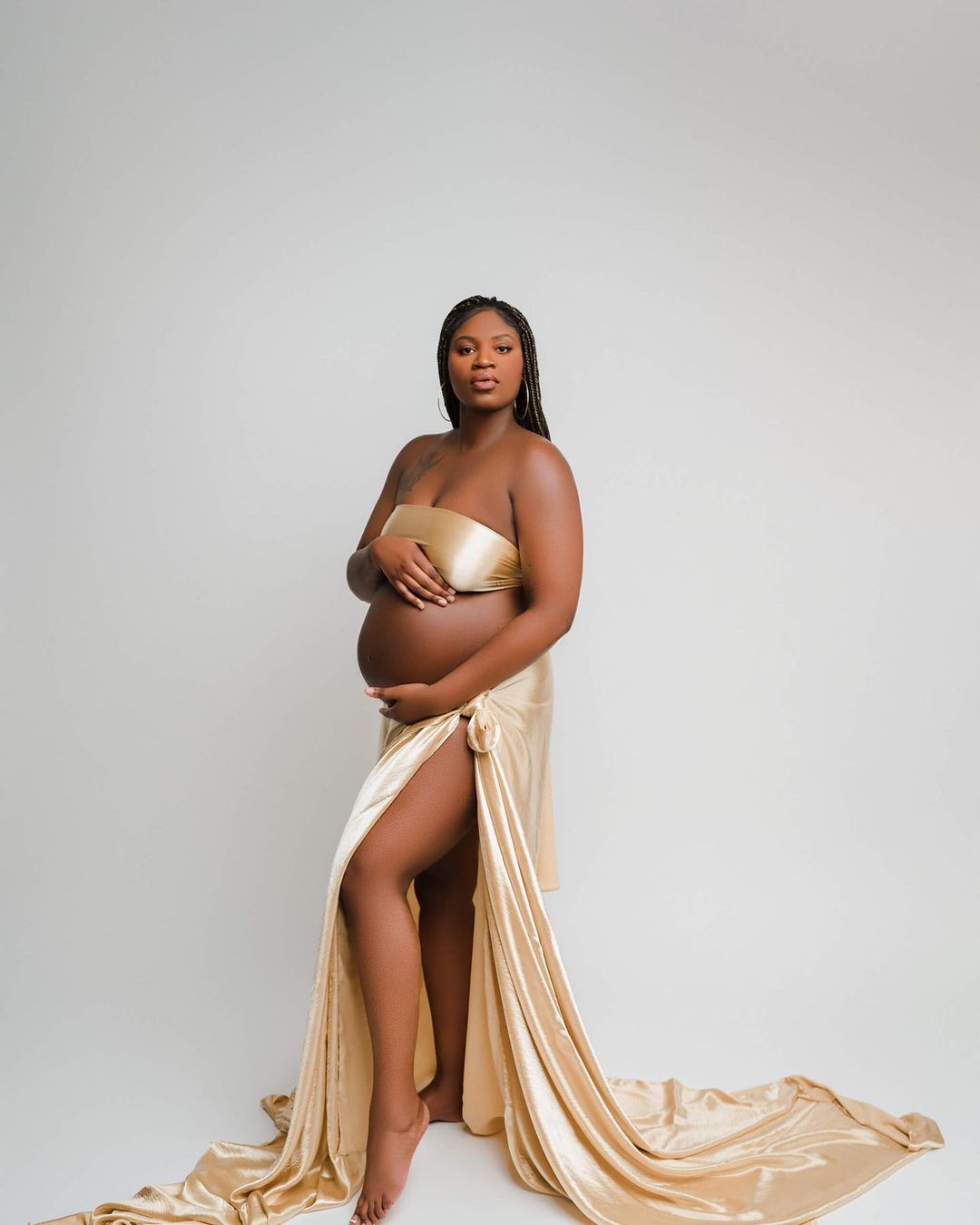Satin Fabric with Boob Wrap Bundle
