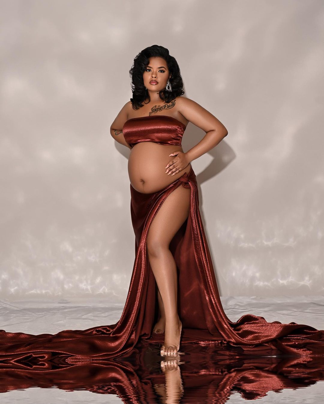 Satin Fabric with Boob Wrap Bundle
