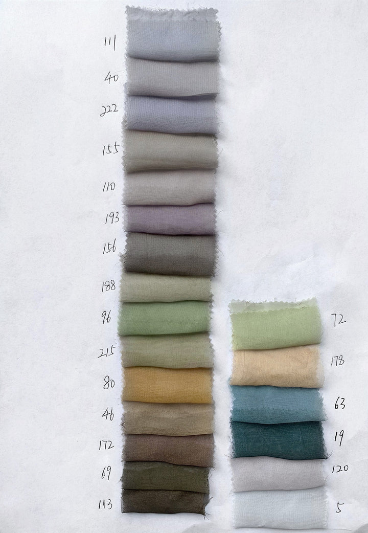 Chiffon (8 yards each) - 25 Piece Bundle Set