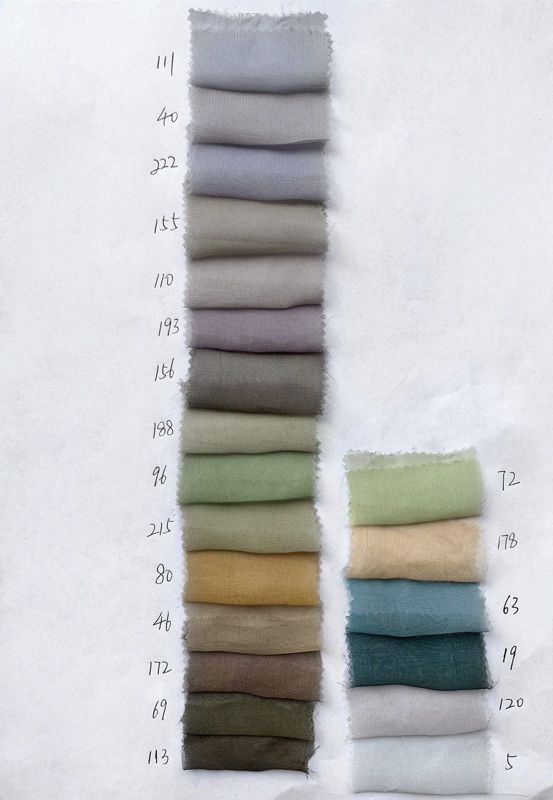 Chiffon (8 yards each) - 15 Piece Bundle Set