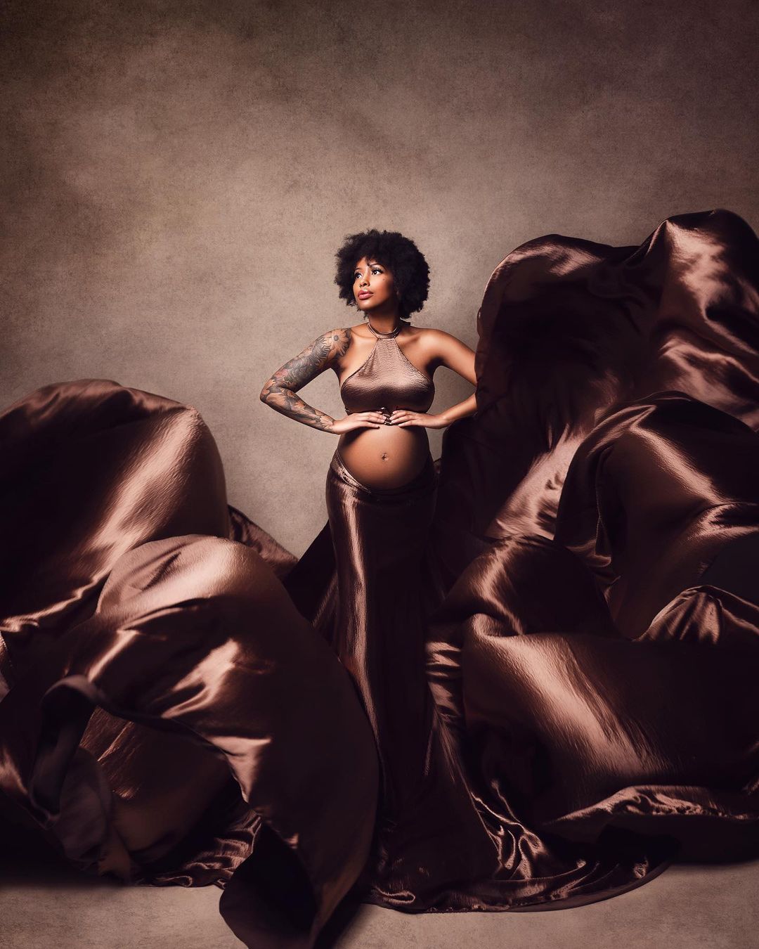 Satin Fabric with Boob Wrap Bundle