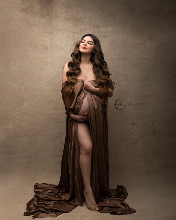 4 Piece Bundle - Satin Chiffon Fabric with 2 Boob Wrap & Belt