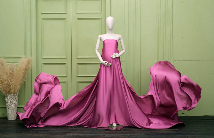 4 Piece Bundle - Satin Chiffon Fabric with 2 Boob Wrap & Belt