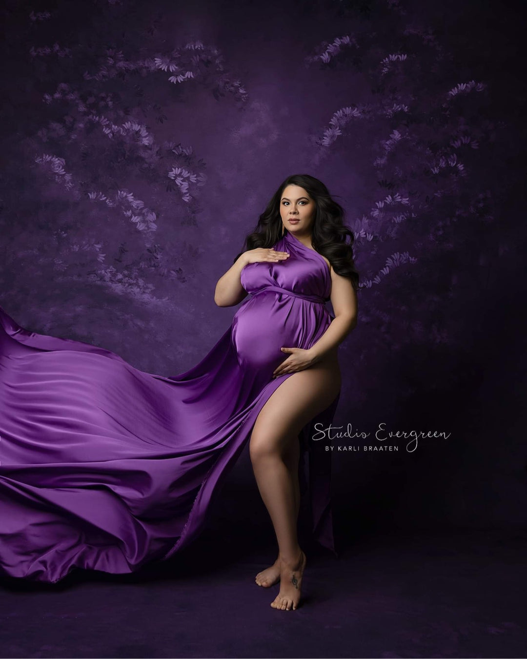 4 Piece Bundle - Satin Chiffon Fabric with 2 Boob Wrap & Belt