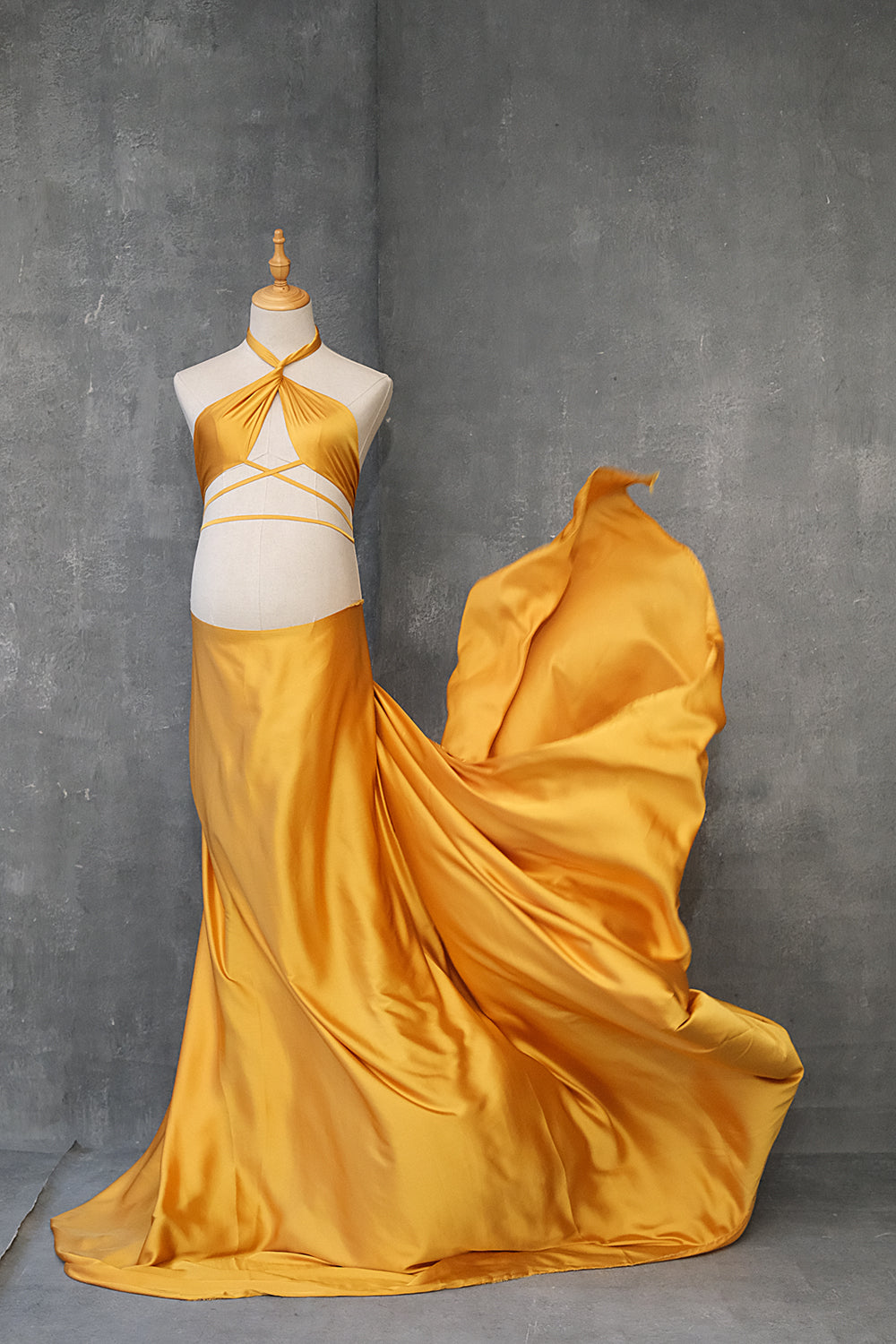 4 Piece Bundle - Satin Chiffon Fabric with 2 Boob Wrap & Belt