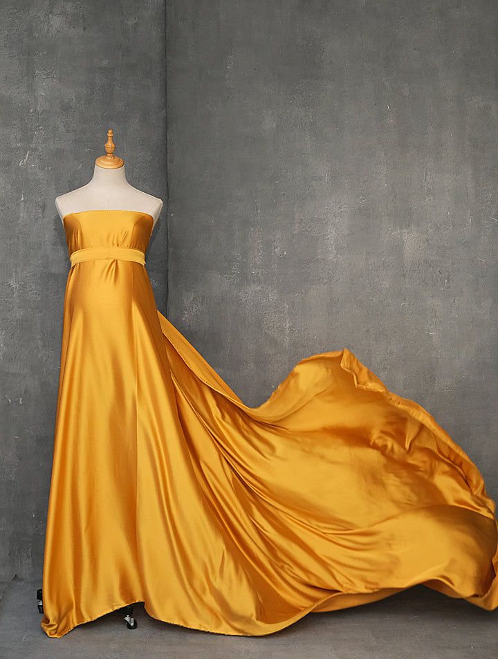 4 Piece Bundle - Satin Chiffon Fabric with 2 Boob Wrap & Belt